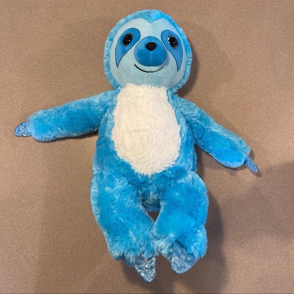 The Toy Factory Blue and White Plush sloth